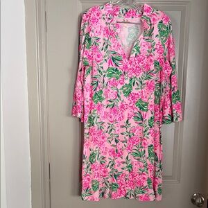 Lilly Pulitzer Pink and Green Floral Dress